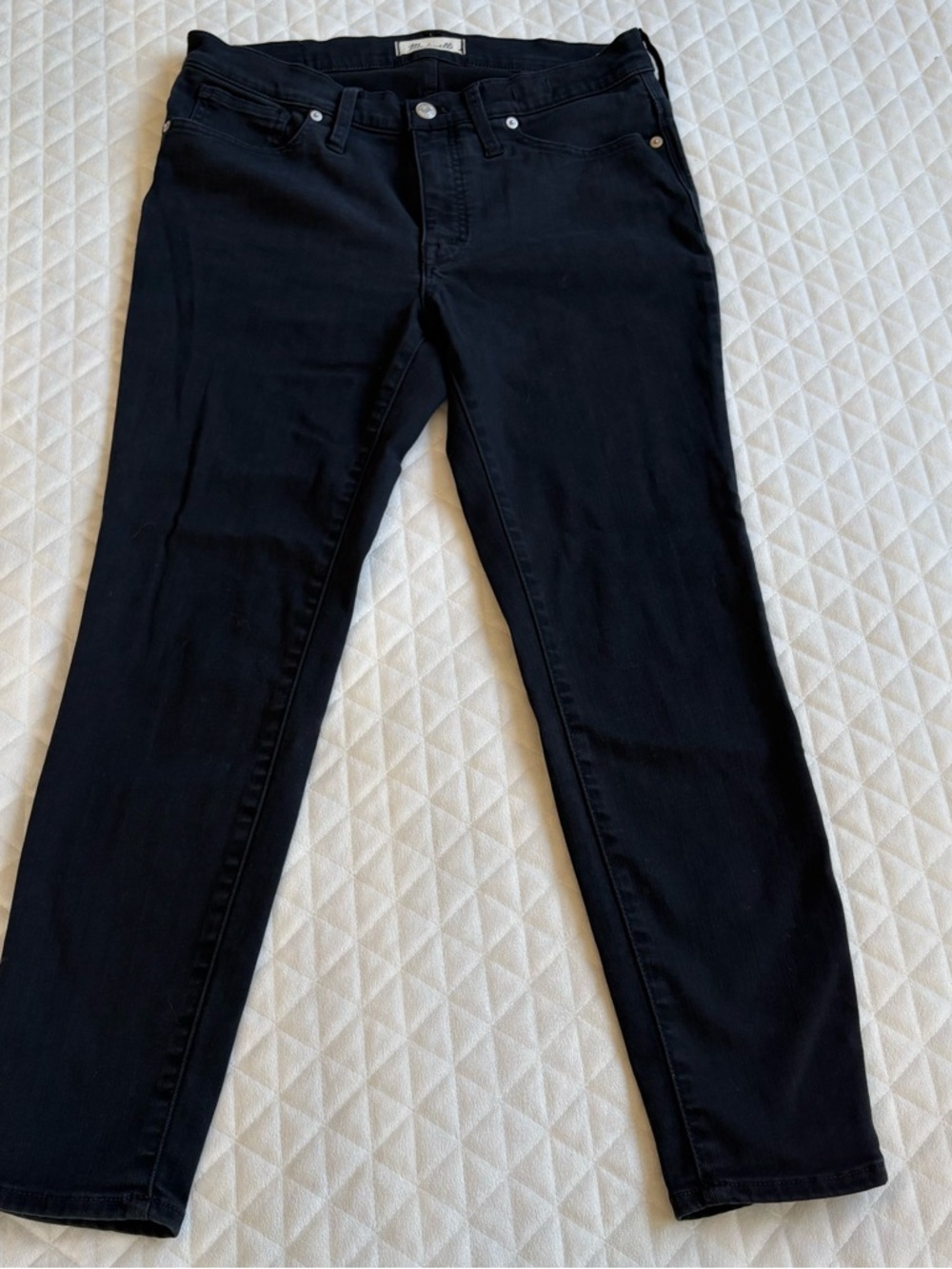 Madewell 9” High Rise Skinny Jeans Size 30P Black W30 L24 Preppy